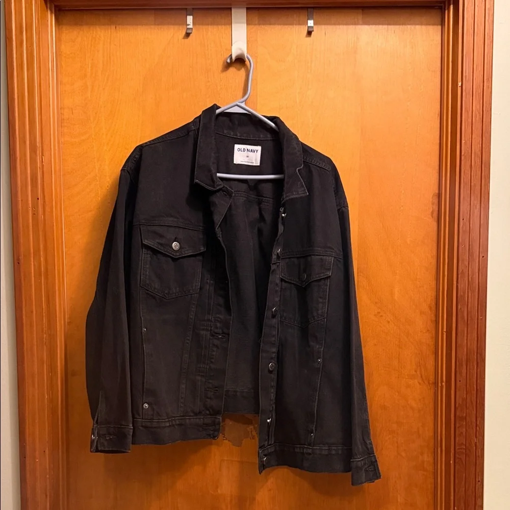 Old Navy Black Denim Jacket - Picture 1 of 5